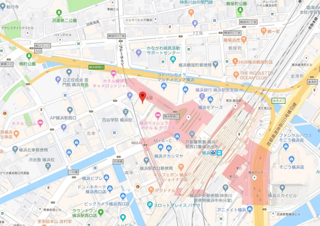 伸芽会横浜校のアクセス（地図）の画像