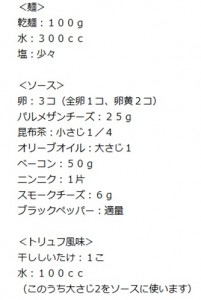 安い・うまい・簡単な高級チックなカルボナーラの材料画像