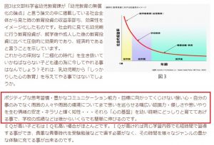 ベビーパークネット親子教室「コミュニケーション能力・社会性」に言及している部分の画像