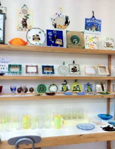 ガラスアートのお店の展示物