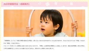 ＴＯＥベビーパーク（公式ＨＰ）「真の早期教育は『適期教育』」のイメージ画像