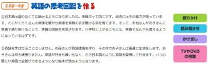 ＴＯＥベビーパーク公式ホームページの画像「２歳半～６歳は英語の思考回路を作る段階」