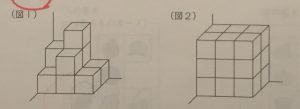 SAPIXの入室テストで出題された算数の空間把握問題（小学2年生10月）のイメージ画像
