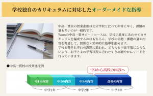 オンライン家庭教師Wamの中高一貫校サポートコースのオーダーメイド指導