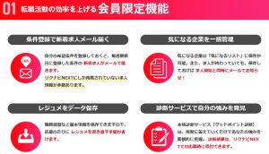 30歳以上におすすめの求人サイト リクナビNEXTの会員限定機能