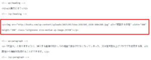 画像のHTMLコードを記事に差し込んだ説明