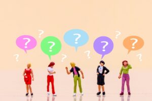 副業を始める主婦に多い質問でいろいろな主婦が質問を持っているイメージ
