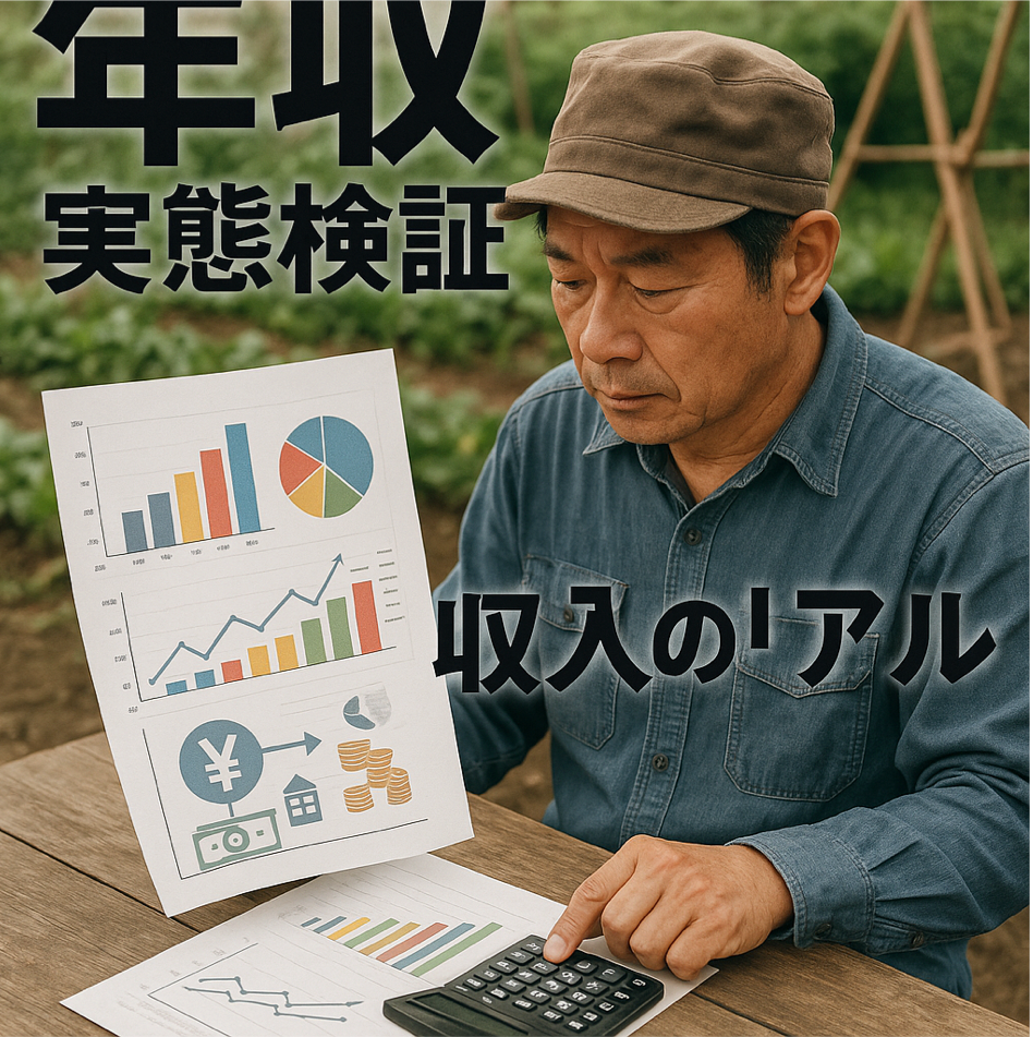 一人農業の年収・所得・収益性の実態を検証する図解イラスト