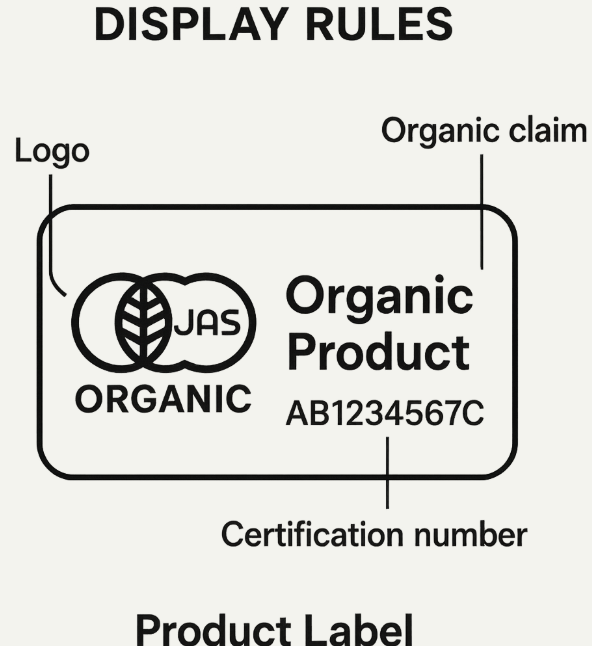 有機JASマークの表示ルール図解