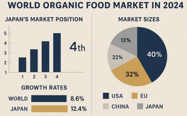 2024年世界有機食品市場動向と日本の立ち位置データ