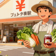 新鮮な農産物を持って道の駅での成功を目指す農家さんのアイキャッチ画像