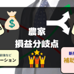 農家損益分岐点とは 具体例 シミュレーション 補助金 融資など