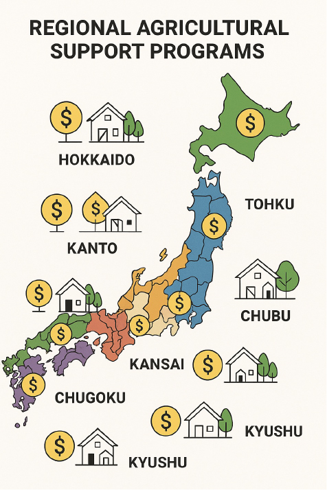 地方自治体の農業支援制度マップ