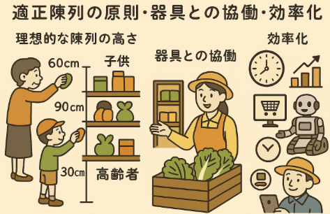 陳列高さと目線の法則図解