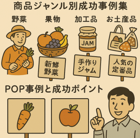 商品ジャンル別POP成功事例図解