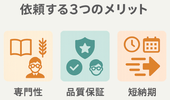 記事作成代行の3つのメリット