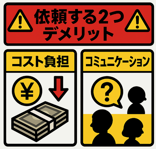 記事作成代行の2つのデメリット
