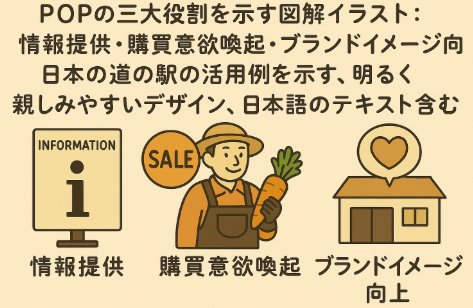 POPの三大役割説明図解