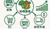 有機農業の商品を直販、EC、卸売市場に繋いで売上アップを実現するフローイメージ