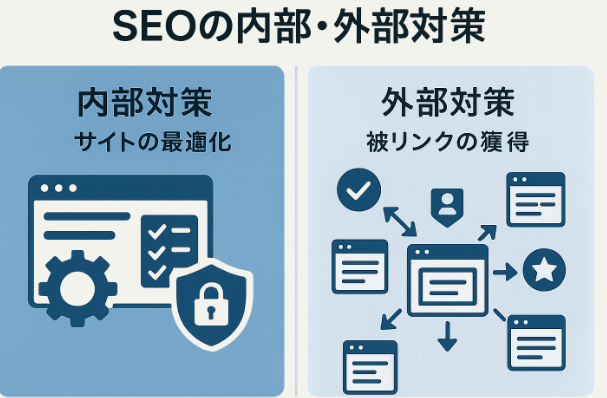 SEO内部対策とSEO外部対策の比較