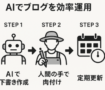 農家ブログにAIを活用する際のフロー