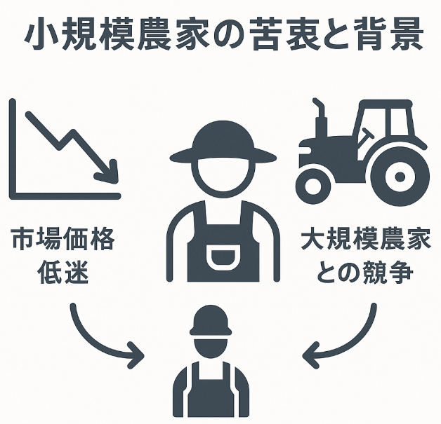 小規模農家の苦しみとリスク