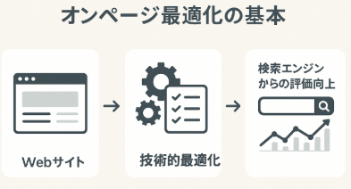 農家SEO対策におけるオンページ最適化の基本【スマホ対応&内部施策】に関する図解イラスト