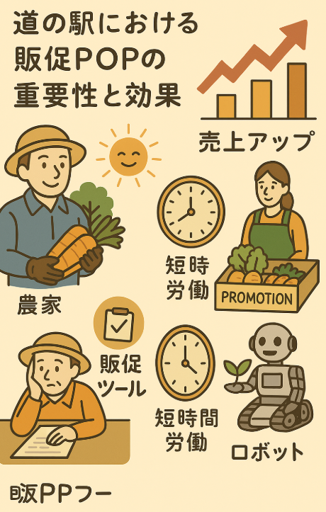 道の駅POP重要性と集客効果図解