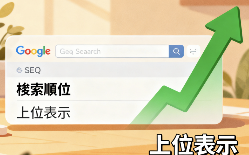 AI記事がSEO最適化されることで検索順位向上につながるメリットの図解