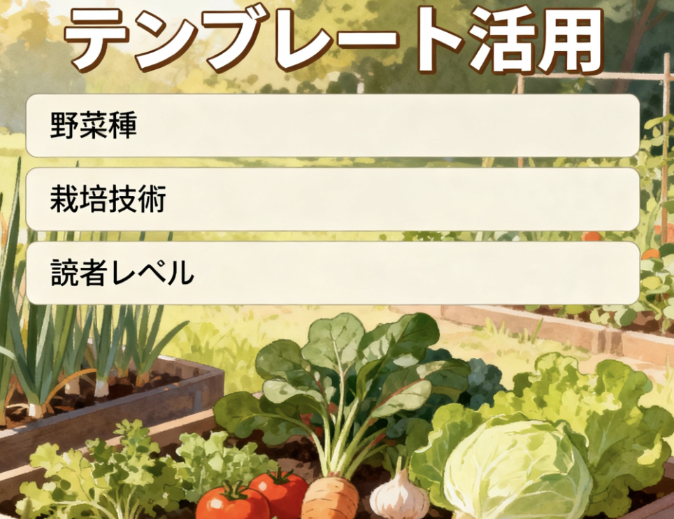 繰り返し使用できるプロンプトテンプレートの実例と活用法の図解