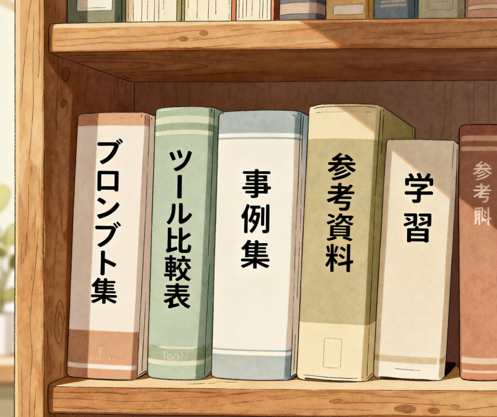 AI記事作成に活用できる参考資料や学習リソースのまとめ図解