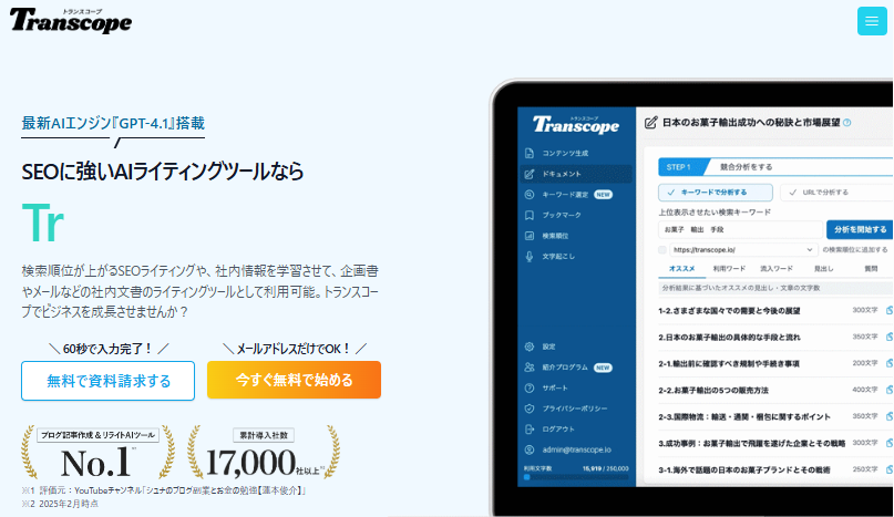 Transcope―日本語SEO特化ライティング