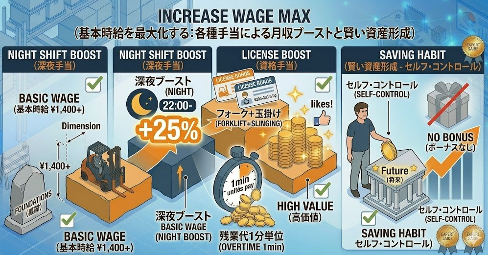 フォークリフトの運転方法「フォークリフト運転の派遣社員ドライバーの給与体系｜手当・残業代・ボーナスの仕組み」を把握して成功した人