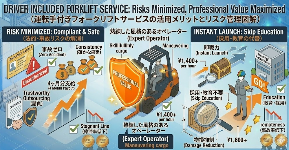 フォークリフトの運転方法「診断結果⑥運転手付きサービスがおすすめな人の特徴・フォークリフトの上手い導入方法」を把握して成功した人