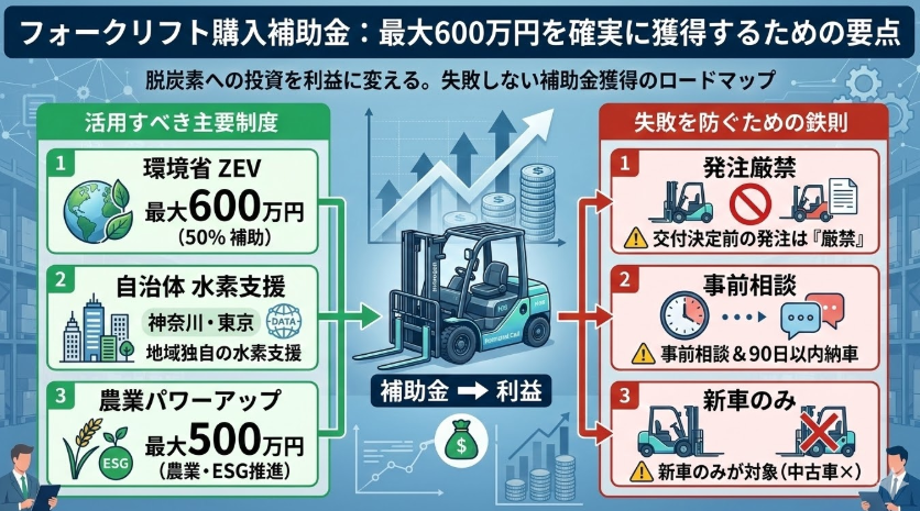 フォークリフト購入補助金_本記事でわかることの画像