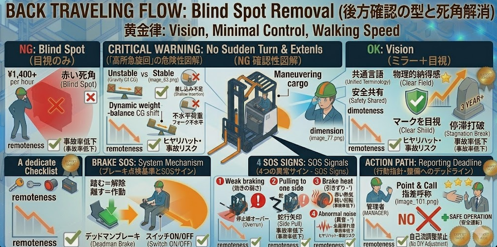 リーチフォークリフトの運転方法に関する「リーチフォークリフトのブレーキ調整と点検基準｜安全を守る日常チェック」を把握して成功した人
