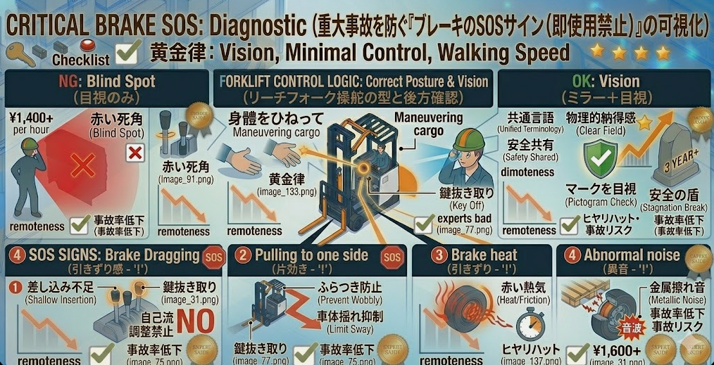 リーチフォークリフトの運転方法に関する「整備・修理に回す判断基準（止まれない兆候が出たら即相談）」を把握して成功した人