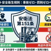 フォークリフト安全衛生規則_本記事の概要がわかるアイキャッチ画像