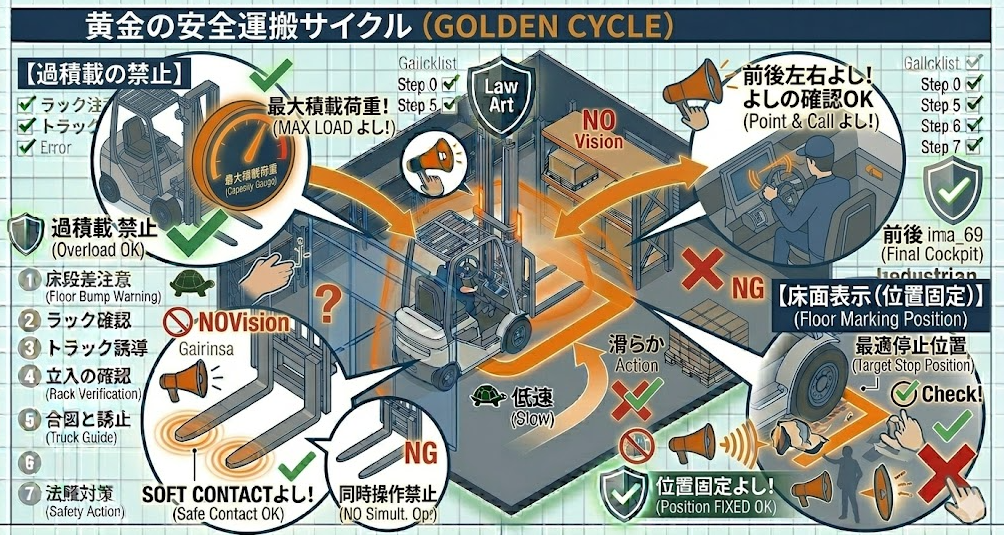 フォークリフトの荷役作業手順における「事故を未然に防ぐフォークリフト 荷役 注意点まとめ｜現場ルール・設備・点検で守る」を把握して成功したフォークマン