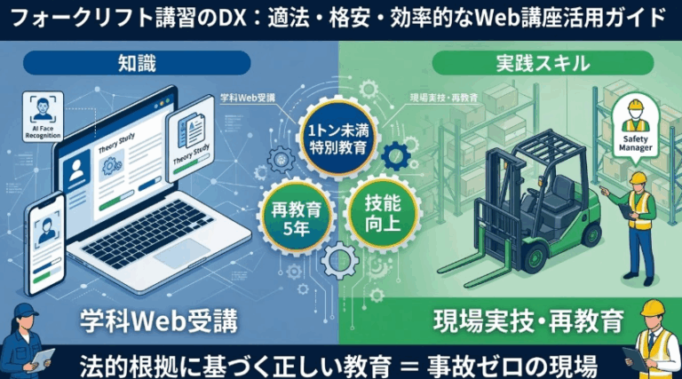 フォークリフトオンライン講習_本記事の概要がわかるアイキャッチ画像