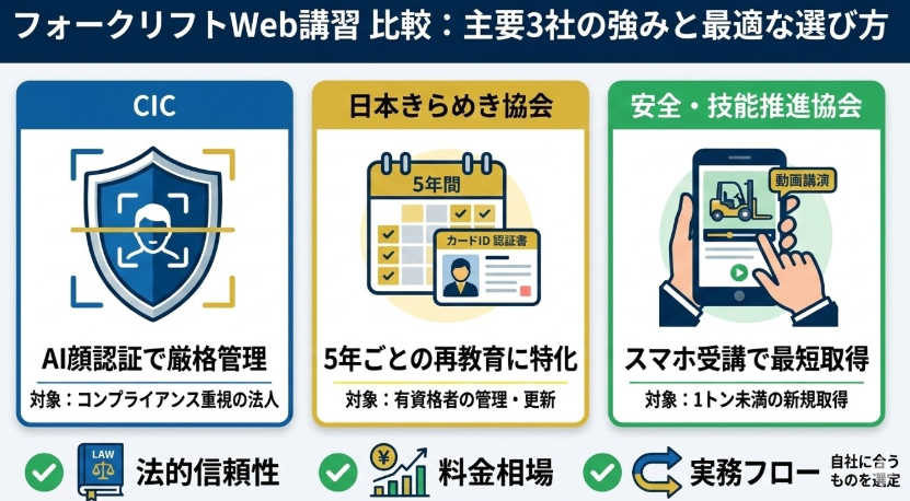 フォークリフトオンライン講習_比較ランキング｜フォークリフトオンライン講習の人気おすすめWeb講座とは？