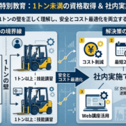 フォークリフト特別教育とは_本記事の概要がわかるアイキャッチ画像