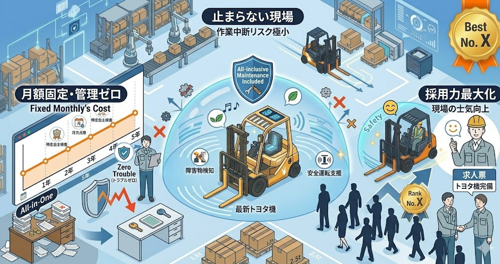 フォークリフトレンタル料金表における、トヨタフォークリフトレンタル料金の特徴｜安全性と操作性を重視したい現場向けであることを理解して成功したフォークリフト利用企業