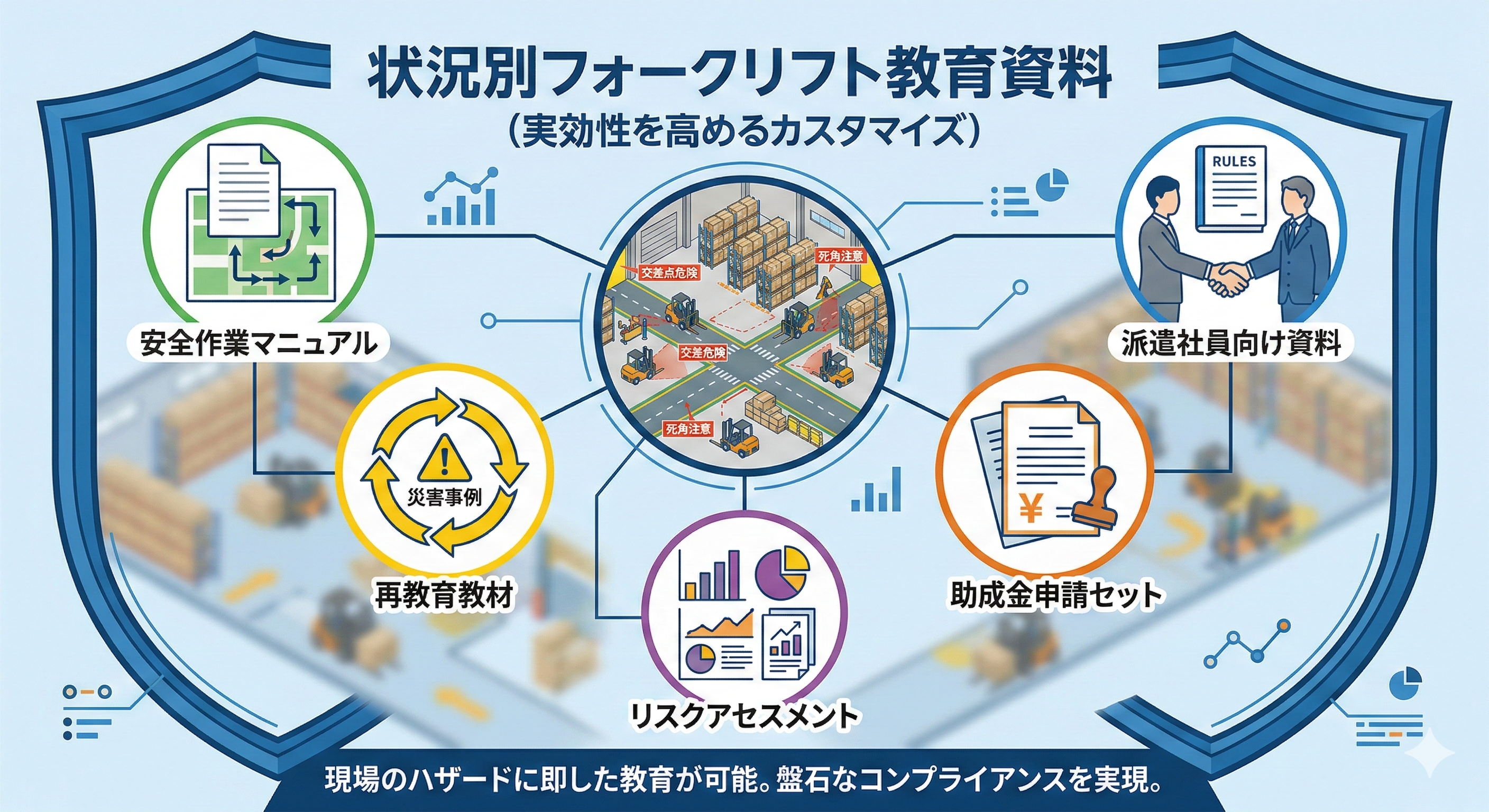 フォークリフト特別教育資料のPDF安全作業マニュアル関連の悩みである「状況別に見るフォークリフト特別教育資料の揃え方」について解決した企業担当者の画像