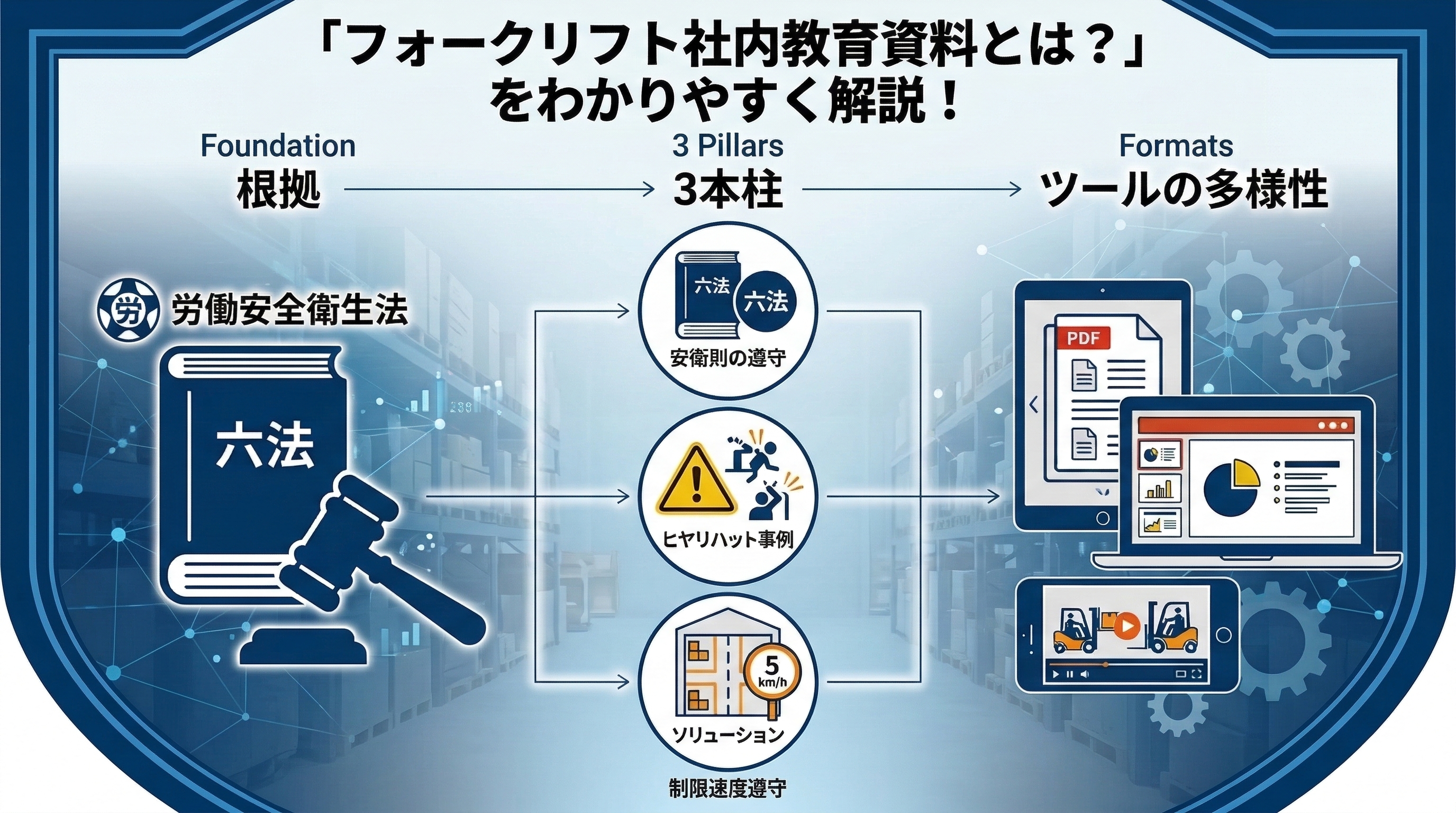 フォークリフト社内教育資料_厚生労働省・PDF・動画・パワーポイントなどで事故0にする方法_フォークリフト社内教育資料とは_法的義務と社内安全教育の役割