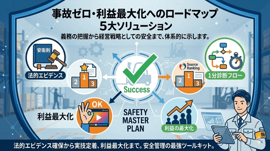 フォークリフト社内教育資料_厚生労働省・PDF・動画・パワーポイントなどで事故0にする方法_本記事でわかること