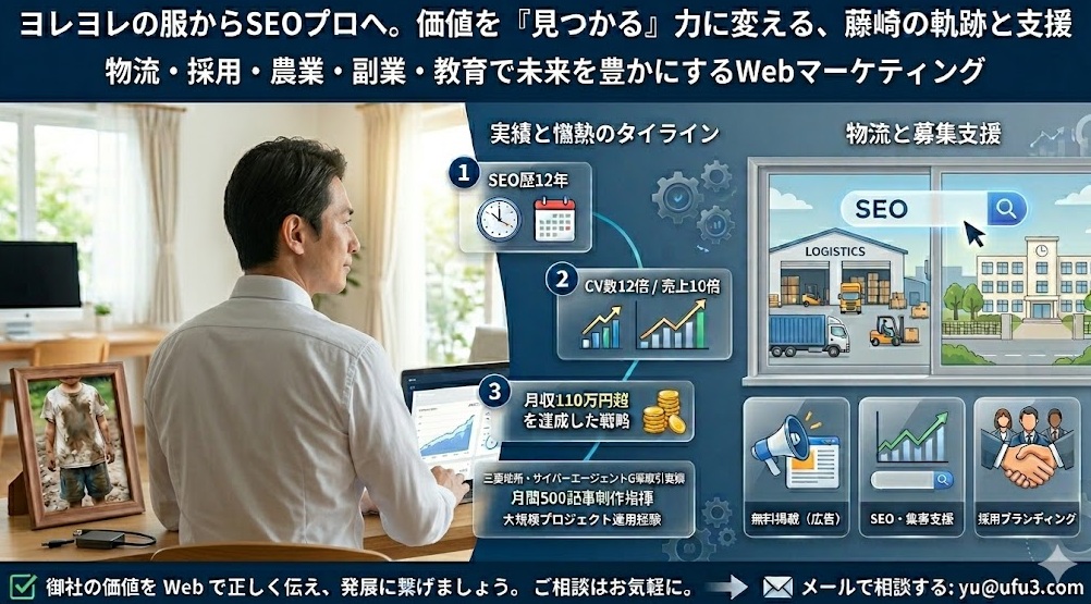 藤崎ブログの運営者情報・お問い合わせページにおけるアイキャッチ画像