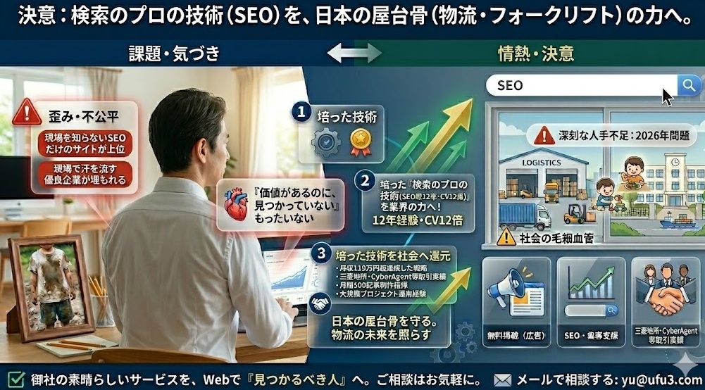 運営者藤崎が物流業界をサポートする理由